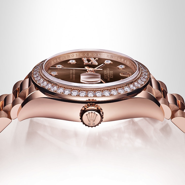 Rolex Ladies Datejust Ice Blue Sapphire Diamond 18k Yellow Gold & Steel Watch