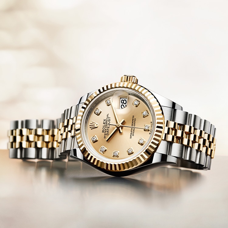 Rolex Mens Rolex Datejust 16234 Blue Vignette Diamond 18k White Gold Steel Watch