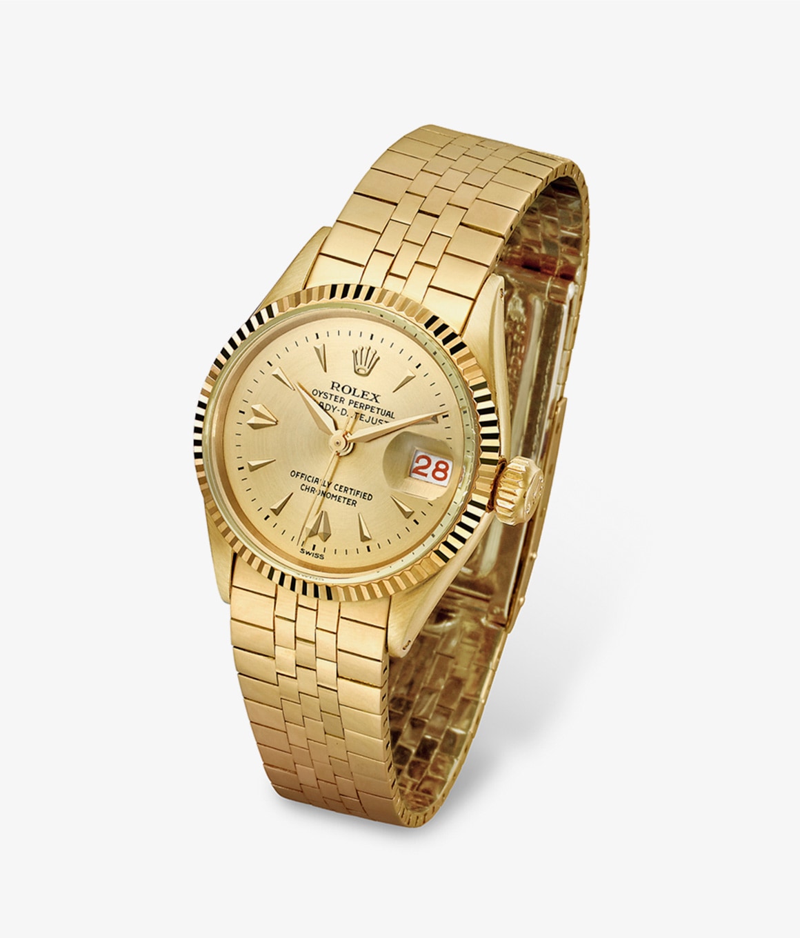 rolex gold female watches