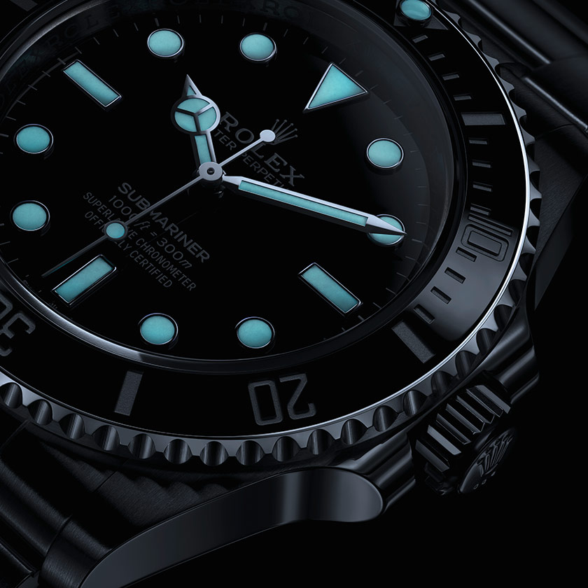 rolex in the dark