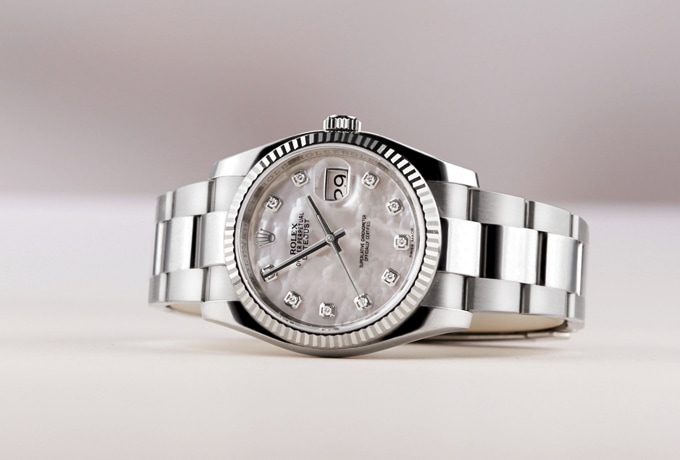 Rolex Ladies 31mm Rolex Datejust SS White Color Dial Classic + Lugs with Diamonds Wrist Watch