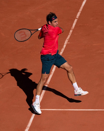 Roger Federer บนคอร์ทดิน