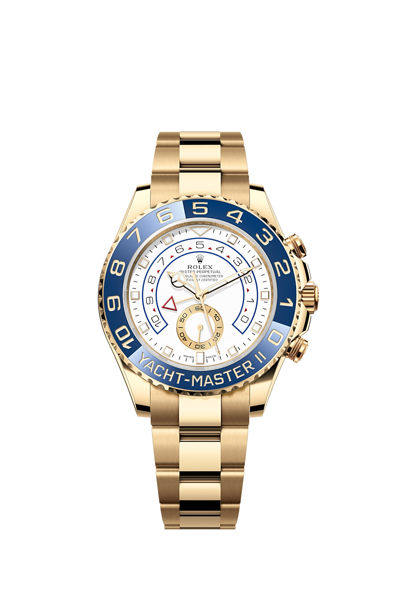 sjælden abstraktion Sammensætning Rolex Yacht-Master II watch: 18 ct yellow gold - m116688-0002
