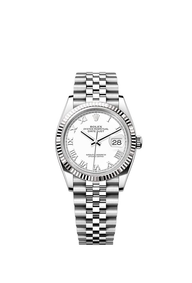 Rolex Datejust 36 watch: Oystersteel and white gold - m126234-0025