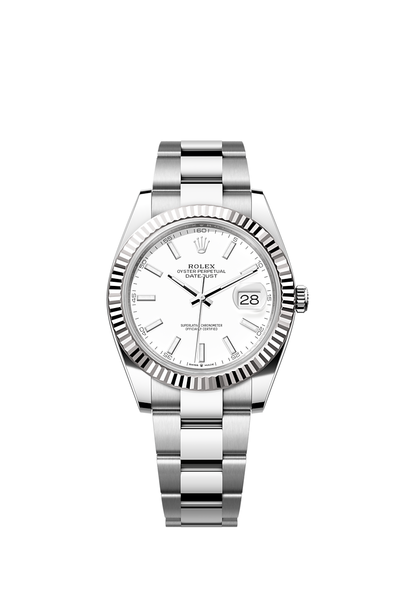 Rolex Datejust 41 watch: Oystersteel and white gold - m126334-0009