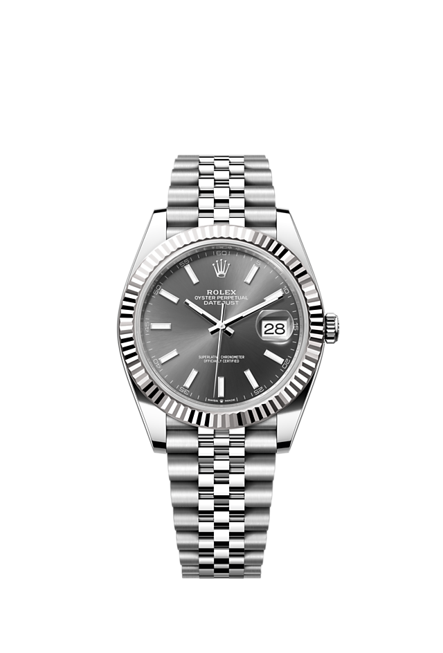 Rolex Datejust 41 watch: Oystersteel and white gold - m126334-0014