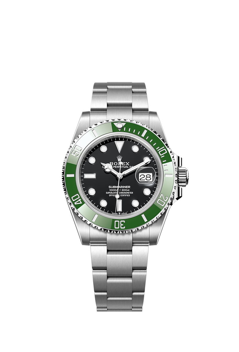 2021 Rolex Submariner 41mm Date GREEN KERMIT Oyster Ceramic Watch 1266