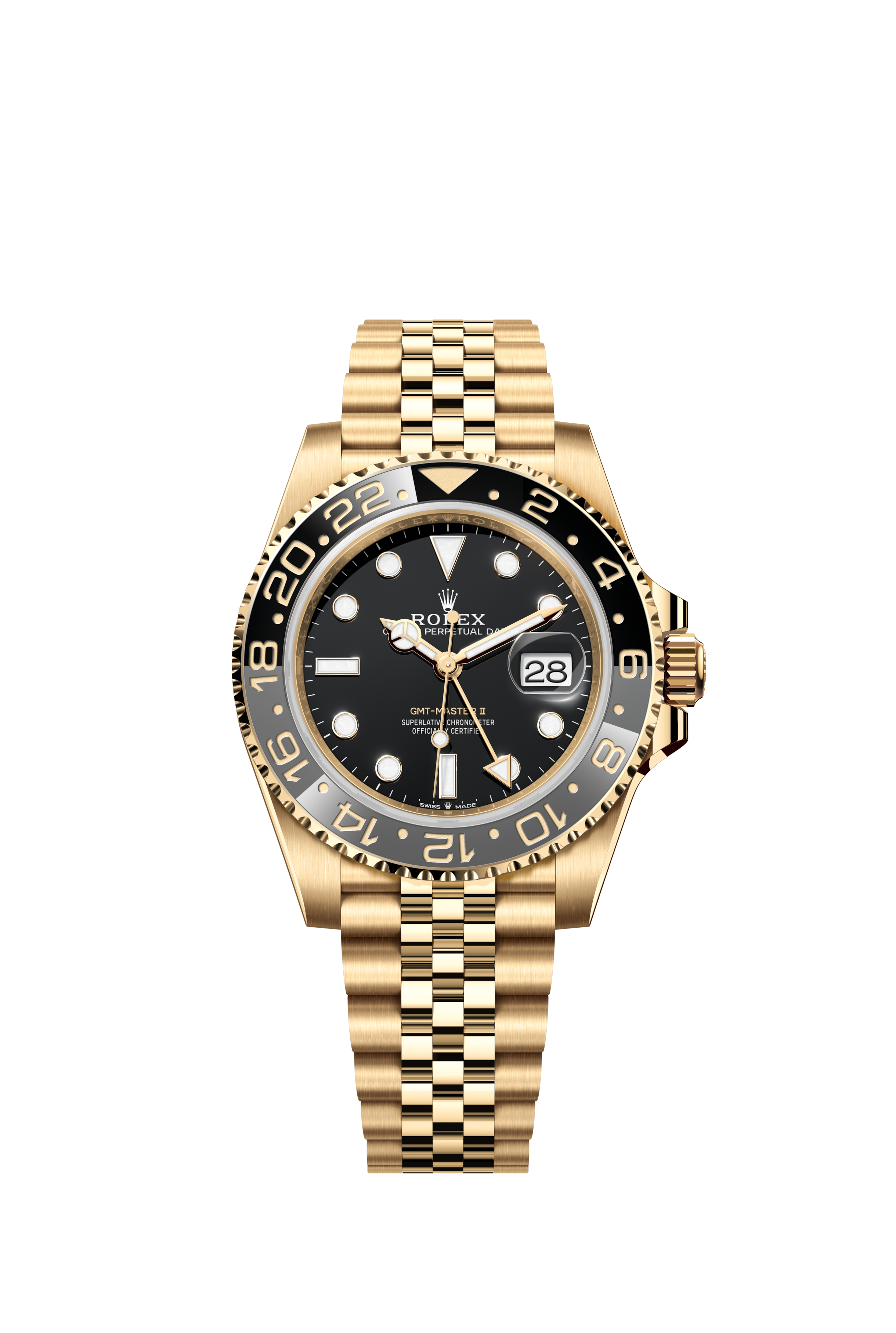 Rolex GMT-Master II Watch: 18 Ct Yellow Gold - M126718grnr-0001