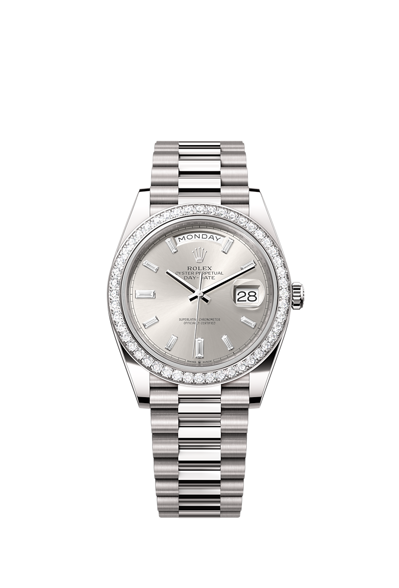 White gold hot sale diamond rolex