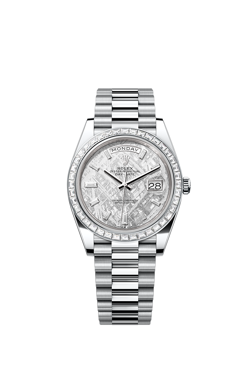 Rolex day date 40 platinum meteorite sale