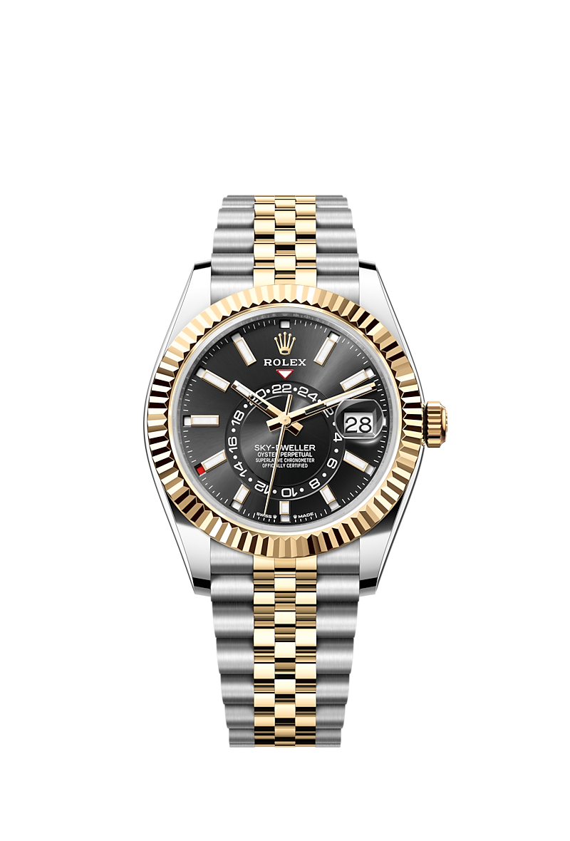 et eller andet sted Bermad Samarbejdsvillig Rolex Sky-Dweller watch: Oystersteel and yellow gold - m336933-0004