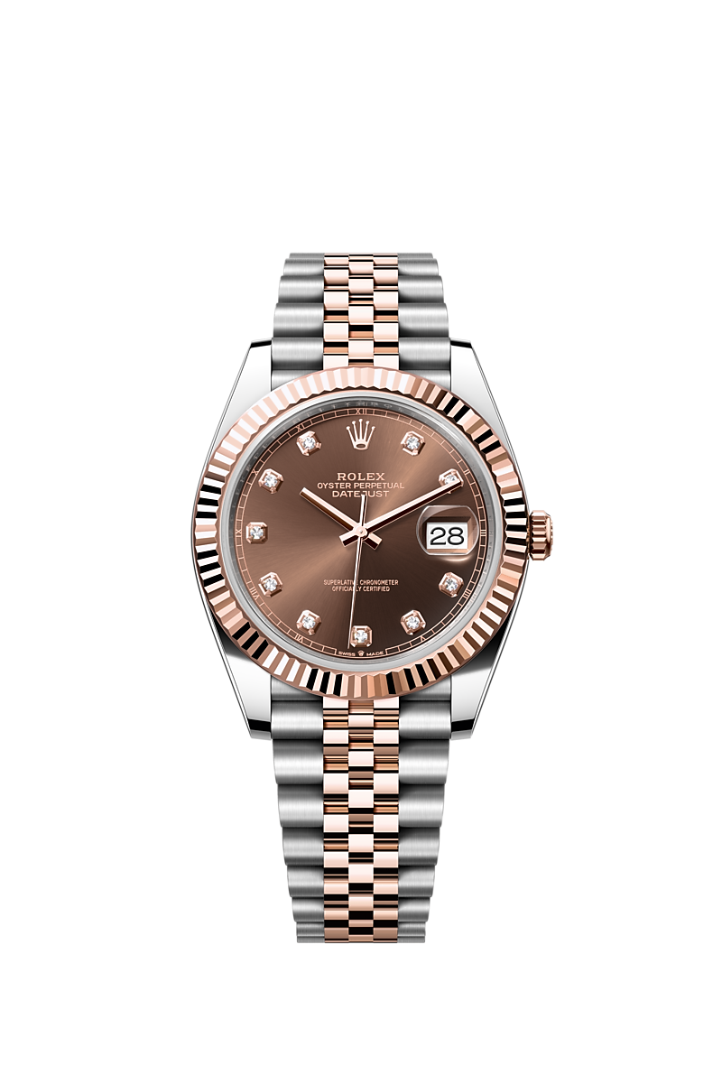 marrón no se dio cuenta Materialismo Reloj Rolex Datejust 41: acero Oystersteel y oro Everose - m126331-0004