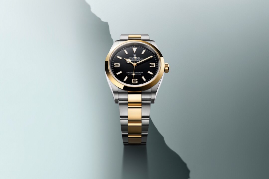 Rolex Explorer 36 watch: Oystersteel and yellow gold - m124273-0001